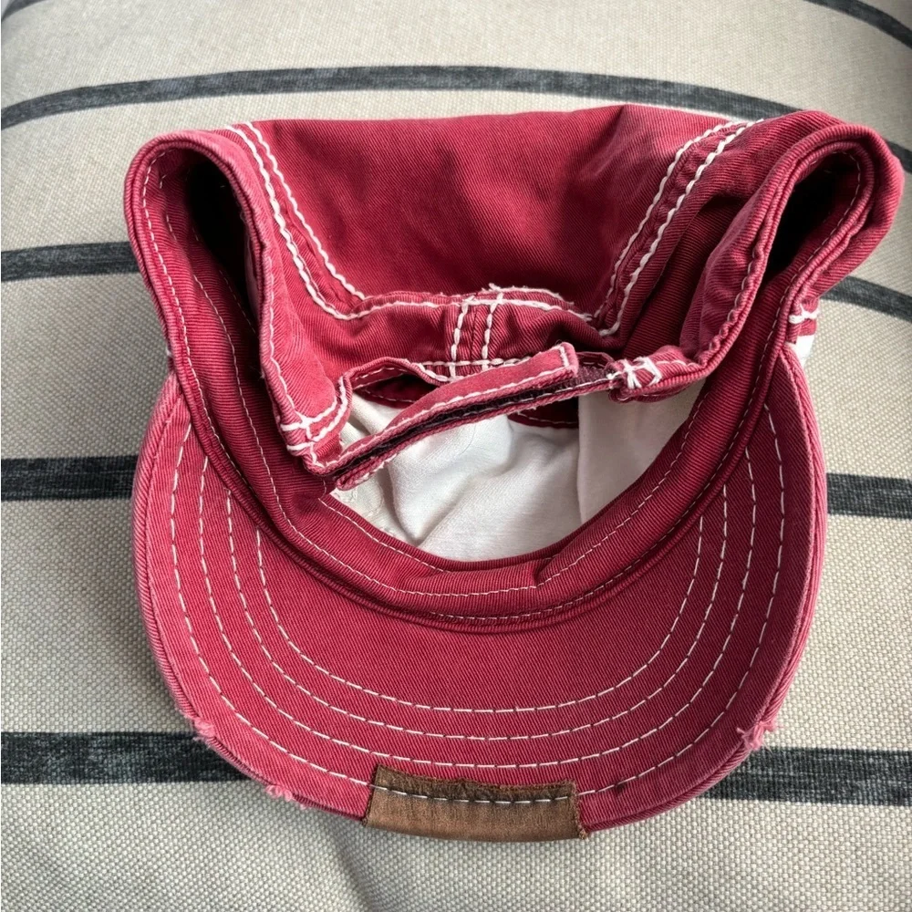 Disneyland Resort Red Broken In Mickey Patch Adjustable Baseball Cap One Size